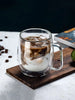 1pc Double Walled Glass Coffee Mugs, Large Insulated Espresso Cups, Clear Glasses Cappuccino Mug With Handle, Tea Latte Glassware, Coffee Accessories(250ml/8oz, 350ml/12oz, 450ml/15oz) Back To School